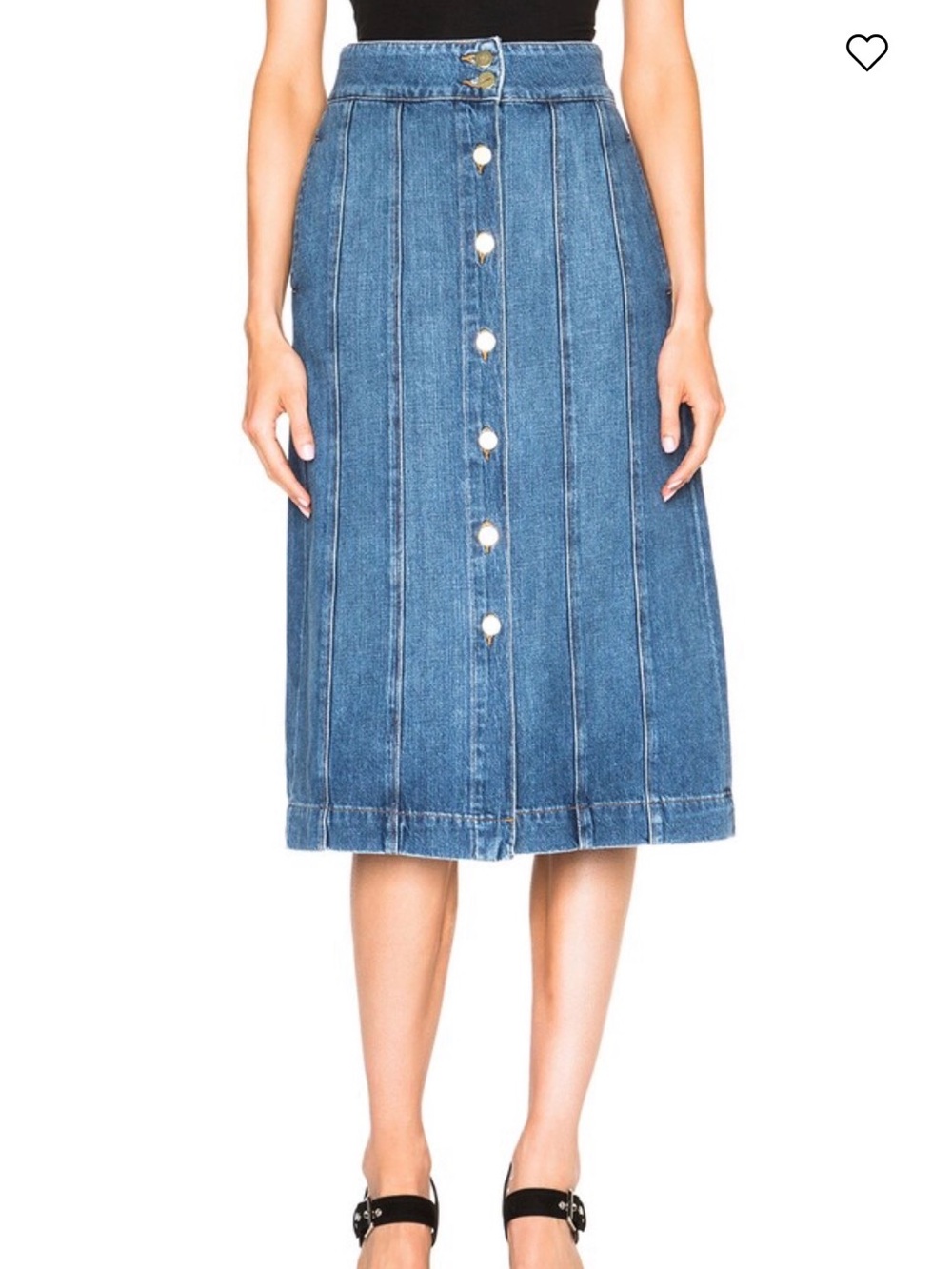 Frame - Denim Panel Skirt in Skylark